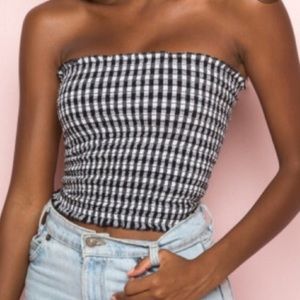 Brandy Melville Gingham Tube Top